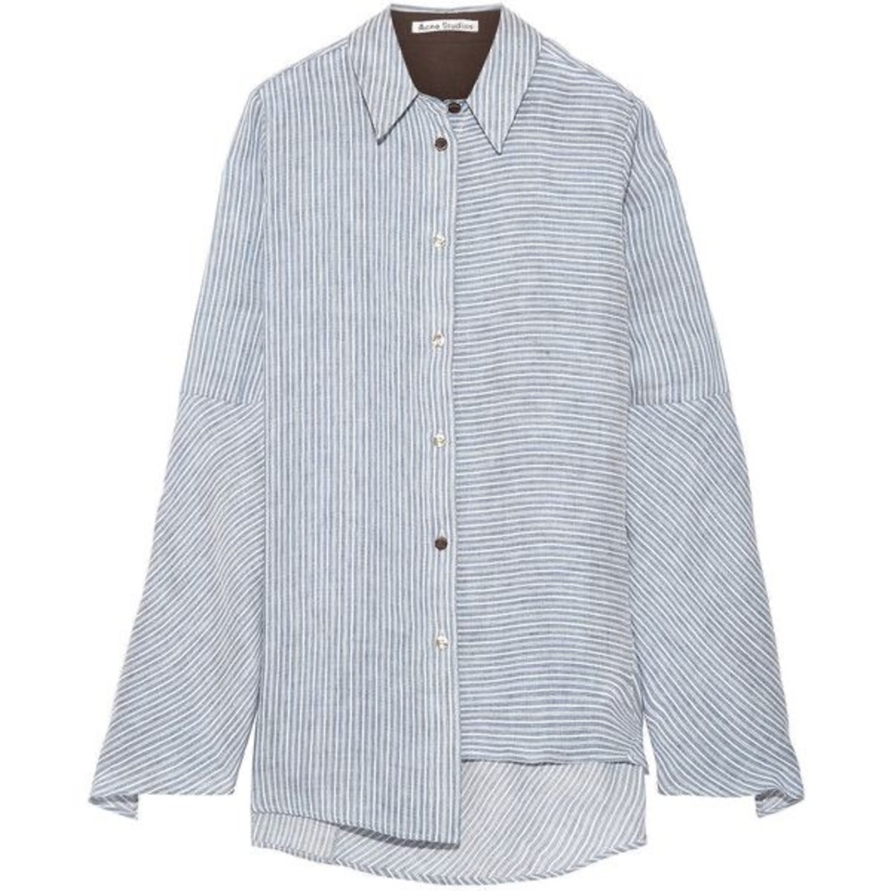 Acne Studios asymmetric striped shirt